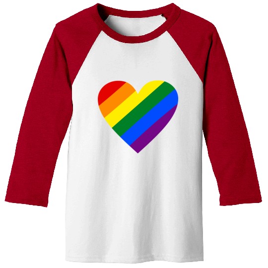 Rainbow Heart Baseball Tees