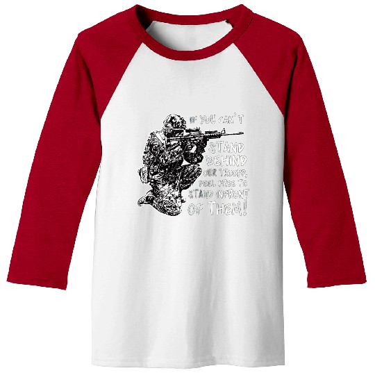 Stand Behind Our Troops Canadian Military Baseball Tees