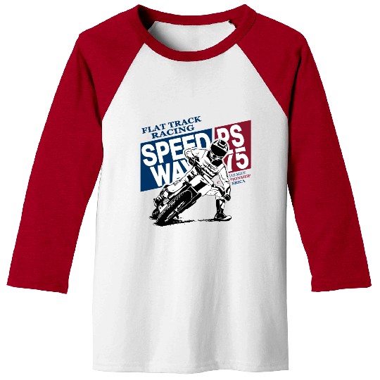 Flat Track Rider - Speedway Racing Baseball Tees