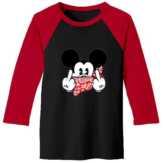 Mickey Mouse Baseball Tees Thug Life Gangster Disney Baseball Tees