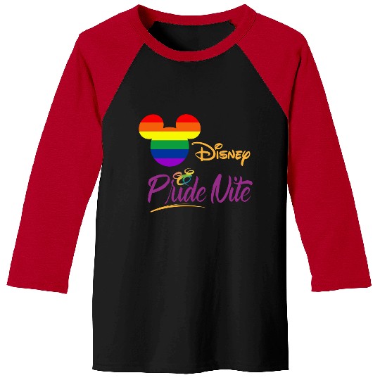 Mickey Mouse Lgbt Flag Rainbow Baseball Tees, Disneyland After Dark Pride Nite, Mickey Pride Rainbow Baseball Tees