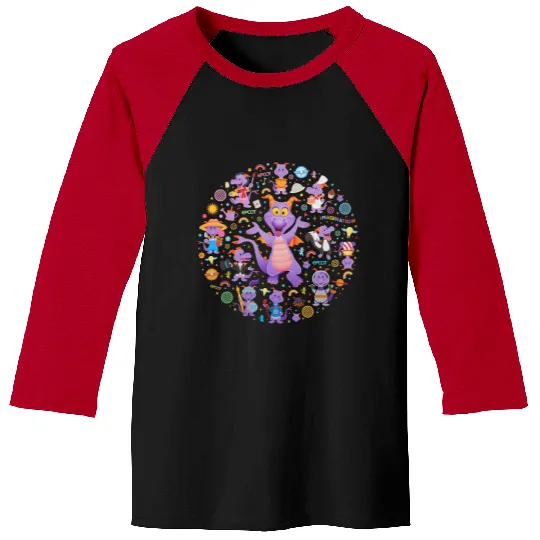 Disney Epcot Figment Baseball Tees, Epcot Figment Baseball Tees, Floral Epcot Baseball Tees