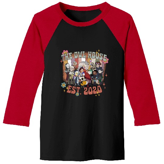 Disney The Owl House Character Baseball Tees, Owl House Hexside School Baseball Tees