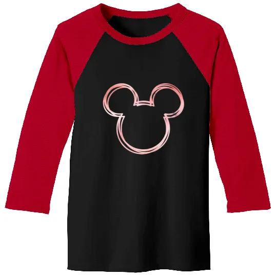 Mickey Outline Baseball Tees,  Disney Baseball Tees, Disneyworld Baseball Tees, Disneyland Baseball Tees