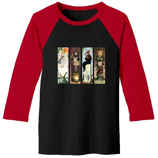 Disney The Muppets Haunted Mansion Halloween Retro Baseball Tees, Three Hitchhiking Ghosts Baseball Tees