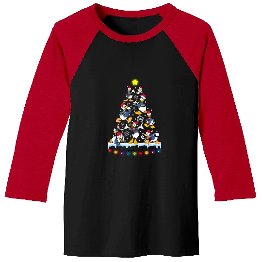Disney Donald Duck Christmas Tree Baseball Tees, Mickey's Very Merry Christmas