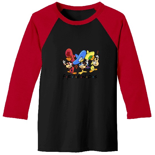 Disney Three Caballeros Mexico Baseball Tees, Donald Duck Jose Carioca Panchito Friends Baseball Tees