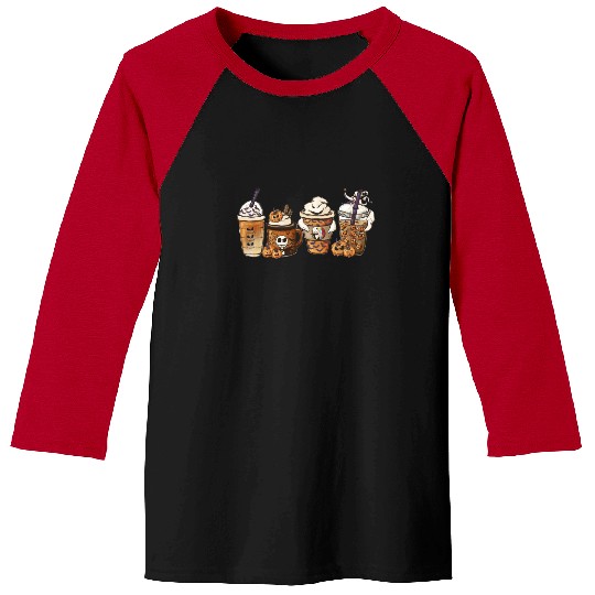 Disney The Nightmare Before Christmas Coffee Cup Baseball Tees, Jack Skellington Sally Pumpkin Latte Coffee