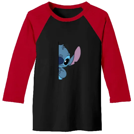 Stitch Peeking Baseball Tees, Lilo and Stitch Baseball Tees, Disney Stitch Baseball Tees, Disneyland Baseball Tees, Disney Trip Baseball Tees