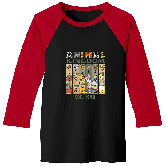 Animal Kingdom Est 1998 Baseball Tees, Pooh and Friends Safari Baseball Tees, Disney Balloon Baseball Tees