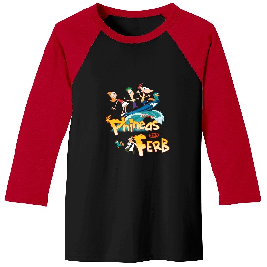 Disney Phineas And Ferb Funny Cartoon Baseball Tees, Disney Perry Baseball Tees