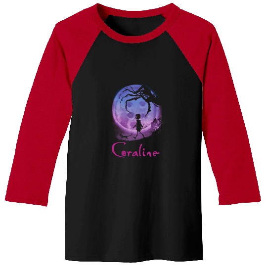 Coraline Baseball Tees, Vintage Disney Halloween Party Baseball Tees, Coraline Doll Baseball Tees