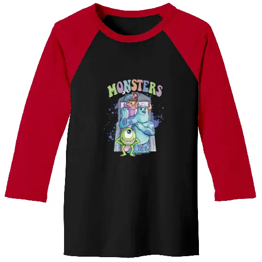 Colors Disney Monsters Inc Baseball Tees, Retro Monsters Inc Baseball Tees