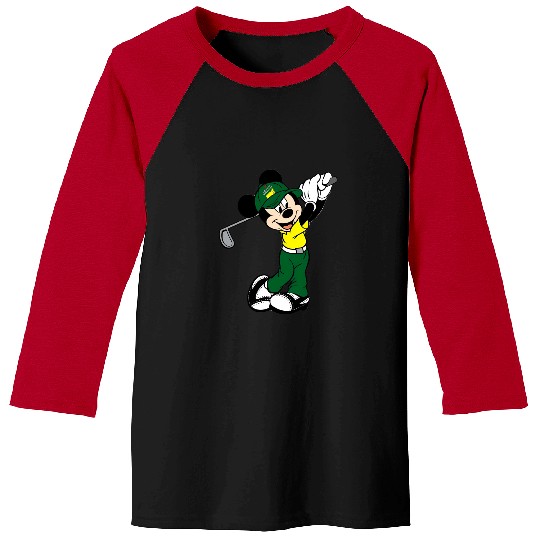 Colors Mickey Golf Baseball Tees, Disney Family Matching Baseball Tees