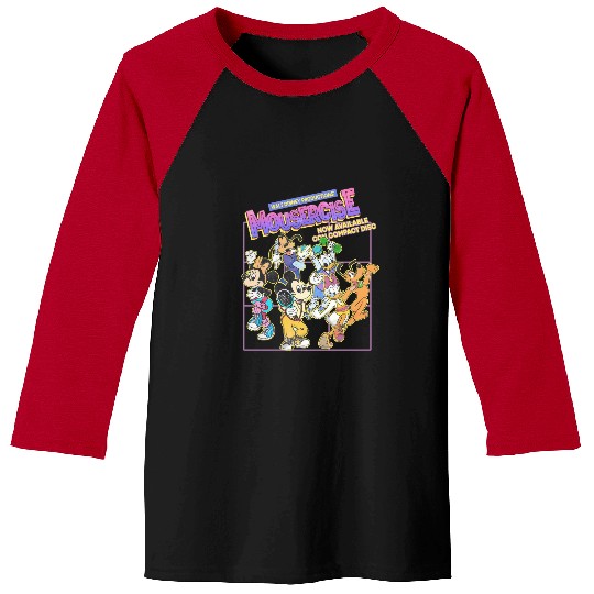 Vintage Disney Mousercise 90's Promotional Baseball Tees, Disney Baseball Tees