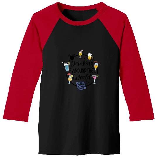 Disney Drinking Team Baseball Tees, Drinking Around The World