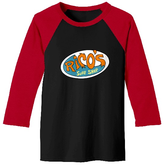 Disneyss Hannah Montana Ricos Surf Shop Logo Baseball Tees