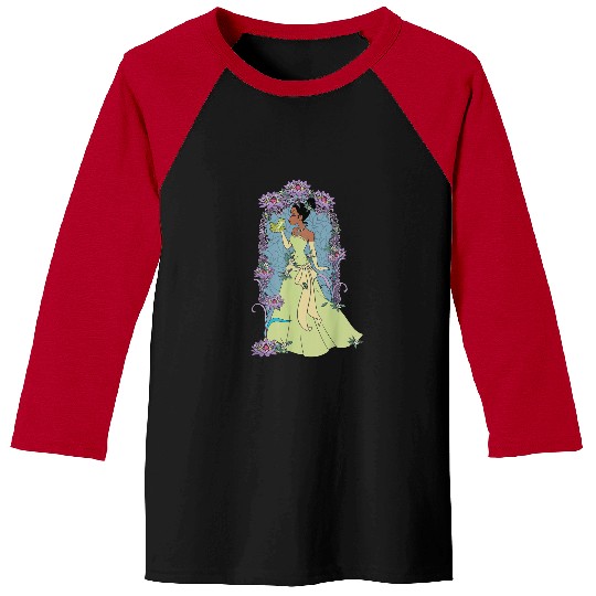 Disneyss The Princess And The Frog Tiana Profile Stained Glass Baseball Tees