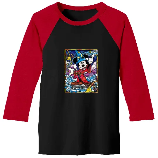 Disney Sorcerer Mickey Baseball Tees, Mickey Mouse Magic