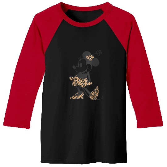 Disneyss Minnie Mouse Cheetah Print Outfit Baseball Tees