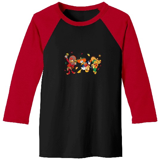 Retro The Three Caballeros  Baseball Tees, Jose Donald Duck Panchito, Disney Cinco De Mayo Fiesta Baseball Tees