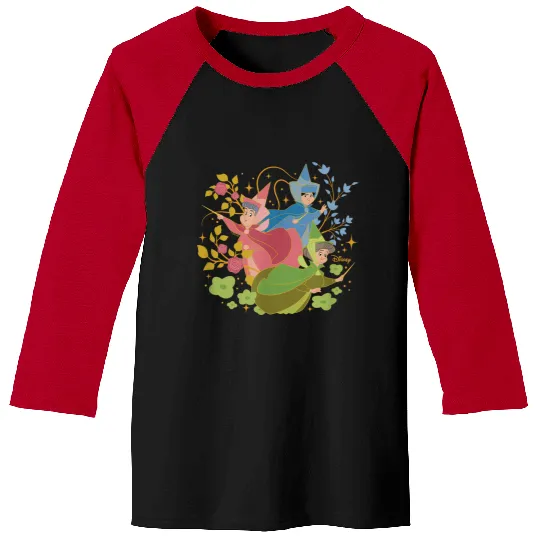 Disney Princess - Sleeping Beauty Flora Fauna Merryweather Baseball Tees