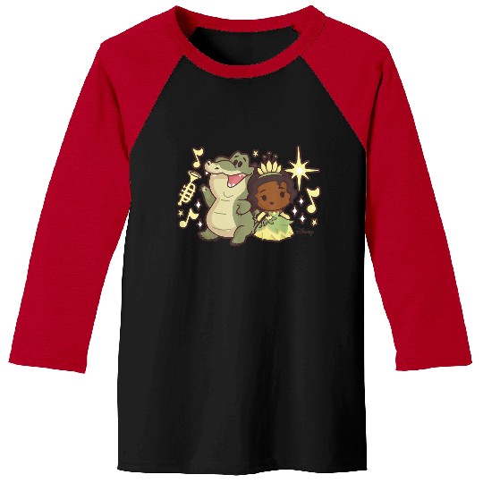 Disneyss Princess Tiana And Louis The Alligator Baseball Tees