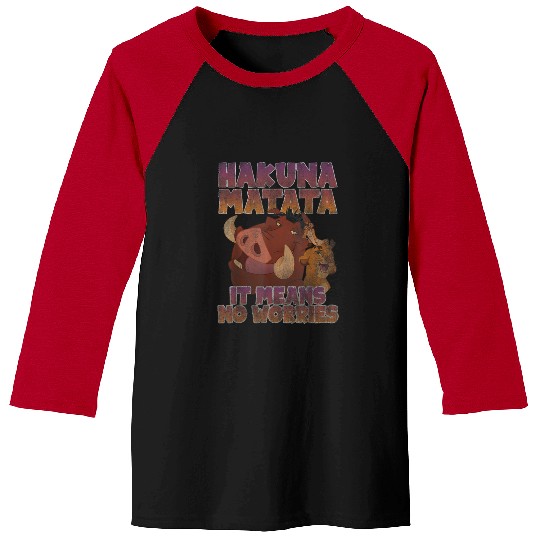 Disneyss The Lion King Hakuna Matata Distressed Group shots Baseball Tees