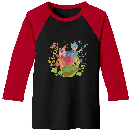 Disney Princess - Sleeping Beauty Flora Fauna Merryweather Baseball Tees
