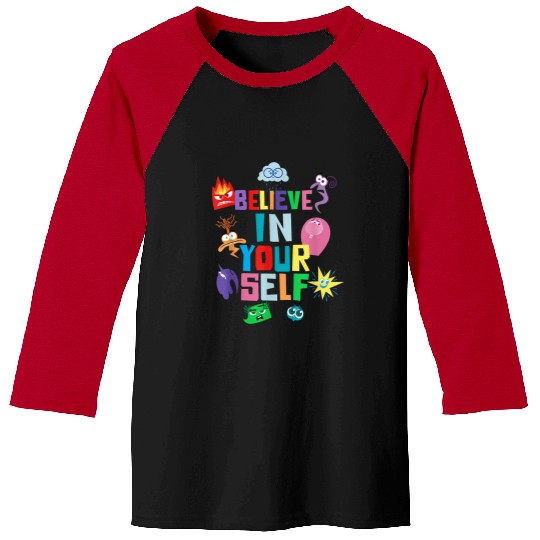 Disneyss Pixars Inside Out 2 Believe In Yourself Emotions Icons Baseball Tees