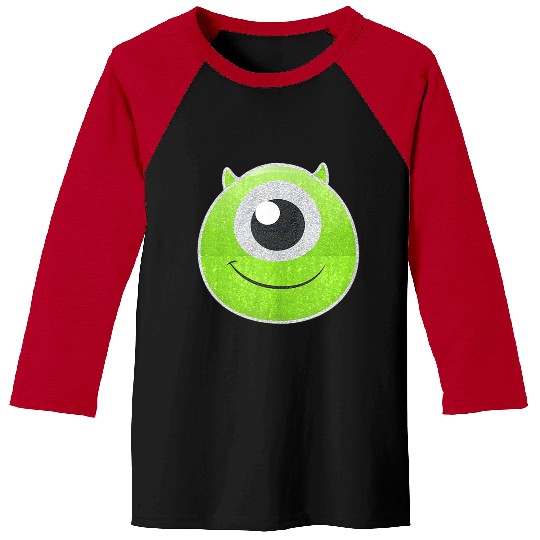 Disneyss Pixars Monsters University Mike Wazowski Big Faces Logo Baseball Tees