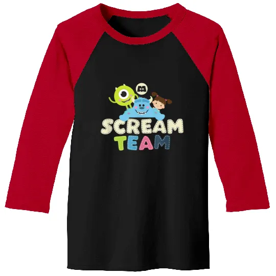Disneyss Pixars Monsters Inc Scream Team Adorable Chibi Style Baseball Tees