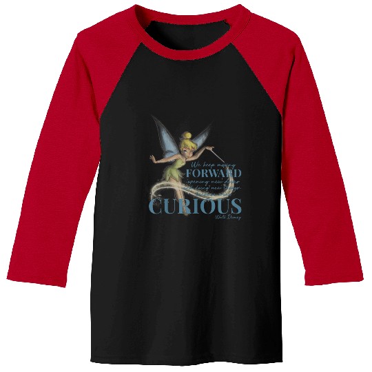 Disneyss Peter Pan Tinkerbell Retro Curious Walt Disneyss Quote Baseball Tees