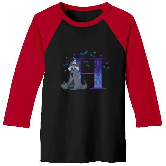Disneyss Villains Alphabet Monogram Letter H For Hades Baseball Tees