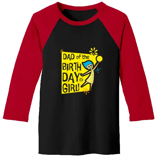 Disneyss And Pixarss Inside Out Joy Dad Of The Birthday Girl Baseball Tees