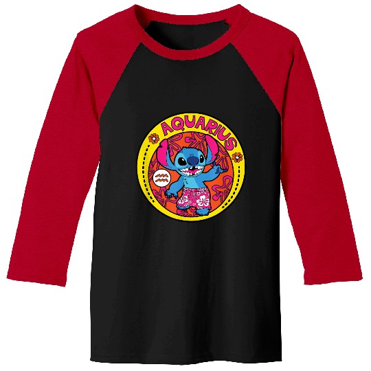 Disney Lilo And Stitch Aquarius Zodiac Baseball Tees