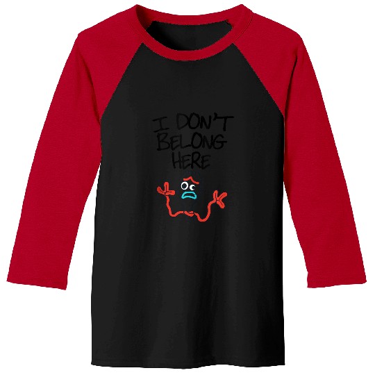 Disneyss Pixars Toy Story 4 Forky I Don't Belong Here Poster Baseball Tees