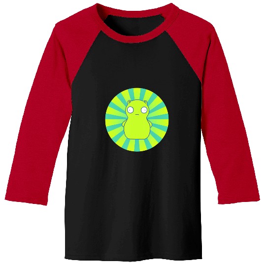 bobs burgers kuchi kopi lime green hypno wheel Baseball Tees