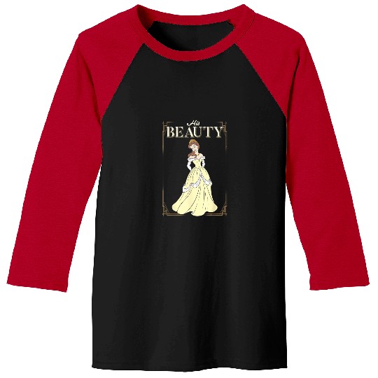 Disney Beauty and the Beast Belle His Beauty Vintages Frame T-Shirt Baseball Tees