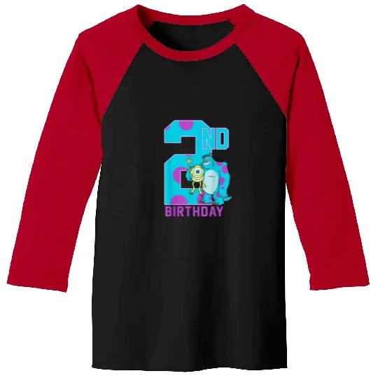 Disney Pixars Monsters Inc. Mike & Sully Happy 2nd Birthday T-Shirt Baseball Tees