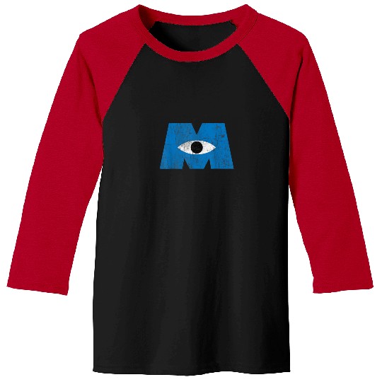 Disney Pixars Monsters, Inc Distressed Cyclops Blue Logo T-Shirt Baseball Tees