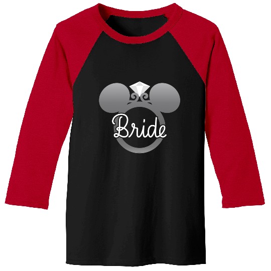 Disney Mickey Mouse Diamond Wedding Engagement Ring Bride Baseball Tees