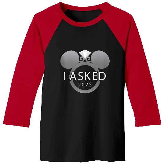 Disney I Asked 2025 Engagement Ring Proposal Mickey Baseball Tees