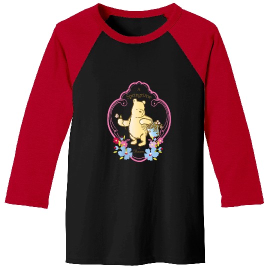 Disneyss Winnie The Pooh A Springstime In Bloom Floral Baseball Tees