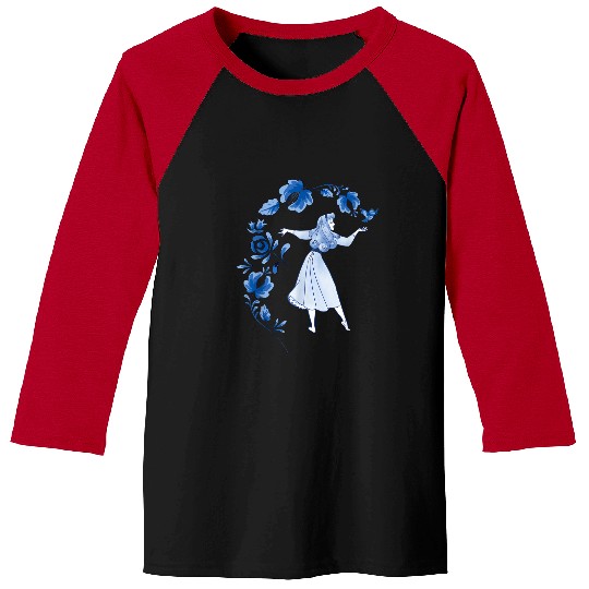 Disneyss Sleeping Beauty Princess Aurora Blue Flowers Baseball Tees