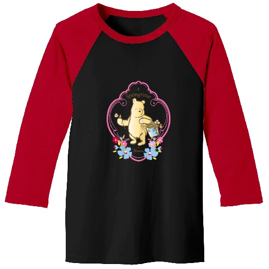 Disneyss Winnie The Pooh A Springstime In Bloom Floral Baseball Tees