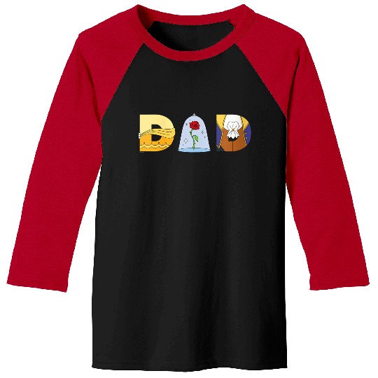 Womens Disney Beauty And The Beast Belle Fathers Day Birthday Dad Baseball Tees