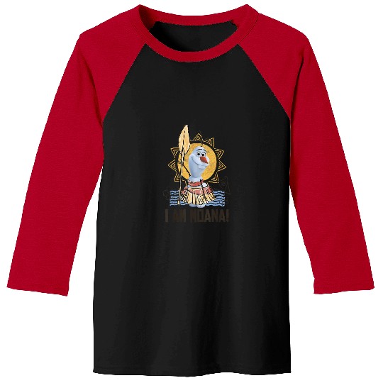 Disney Olaf Presents Moana Costume Sketch Baseball Tees