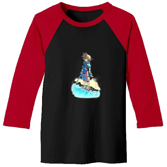 Disney Kingdom Hearts Sora Beach Sketch Baseball Tees