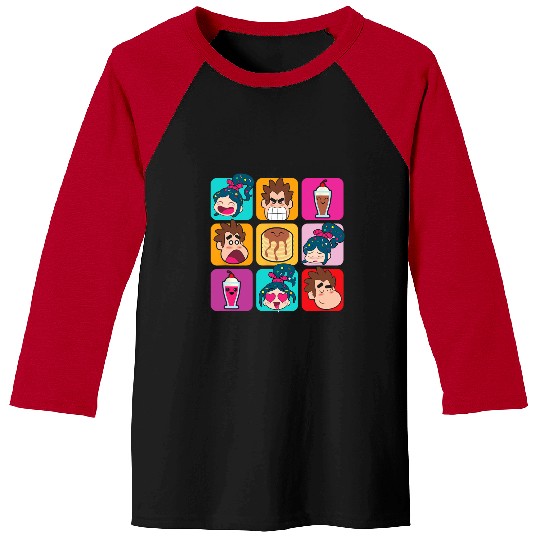 Disney Wreck-It Ralph Vanellope Ralph & Desserts Panels Baseball Tees
